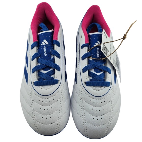 adidas Other - Adidas Goletto IX FG/MG J Soccer Cleats White Blue Pink Kids Size 12K JI4685‎